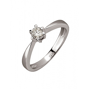 Золота каблучка з діамантом (01-200581571) фотографія