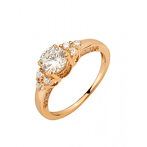 Золота каблучка з цирконієм куб. (01-200590071) фотографія