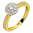 Золота каблучка з діамантами 01-200616871 фотографія 1