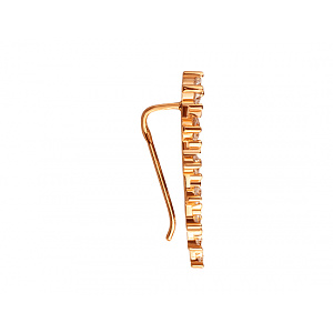 Золотые серьги с фианитом (цирконием куб.) (01-200627471) фотография