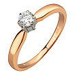 Золотое кольцо с бриллиантом 01-200742471 фотография 1