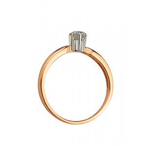 Золотое кольцо с бриллиантом (01-200742471) фотография