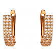 Золотые серьги с фианитом (цирконием куб.) 01-200783571 фотография 1