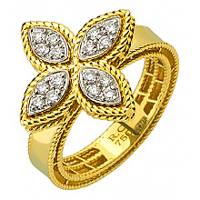 Золота каблучка з діамантами (01-200807471)