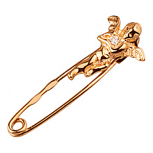 Золота шпилька з фіанітом (цирконієм куб.) (01-200845171)