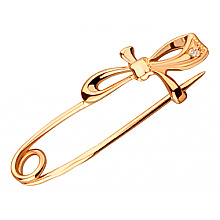 Золота шпилька з фіанітом (цирконієм куб.) (01-200858171)