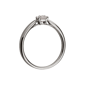 Платиновое кольцо с бриллиантом (03-406-00072) фотография