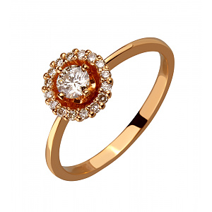 Золотое кольцо с бриллиантами (1б_к-227) фотография