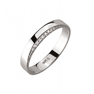 Золотое обручальное кольцо  с фианитами (2б_к-308) фотография