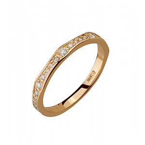 Золотое обручальное кольцо  с бриллиантами (1б_к-211) фотография