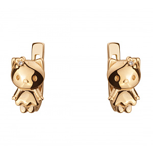 Золотые серьги с бриллиантами (1б_с-264) фотография