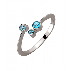 Золота каблучка з топазами (2б_к-222) фотографія