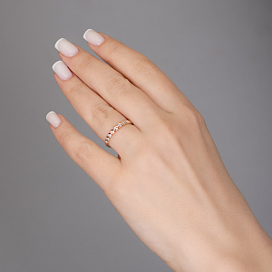 Золотое кольцо с фианитами (1б_к-245) фотография