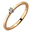 Золотое кольцо с бриллиантом 01-18878172 фотография 1
