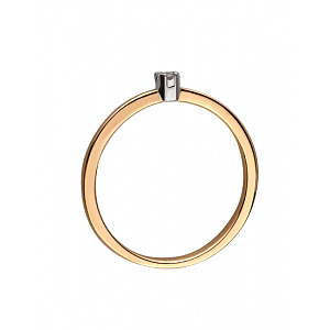 Золотое кольцо с бриллиантом (01-18878172) фотография