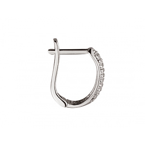 Золотые серьги с цирконием куб. (01-19053972) фотография