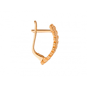 Золоті сережки з цирконієм куб. (01-19326372) фотографія