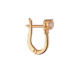 Золоті сережки з цирконієм куб. (01-200087372) фотографія