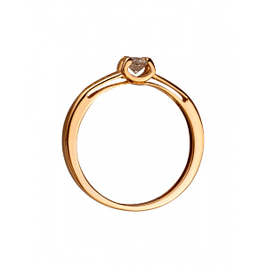 Золота каблучка з цирконієм куб. (01-200182772) фотографія