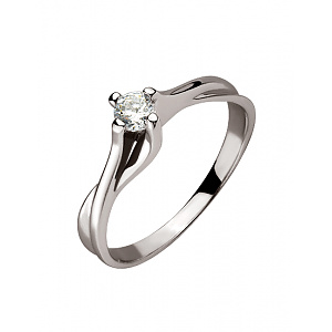 Золотое кольцо с цирконием куб. (01-200381572) фотография