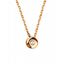 Золоте кольє з фіанітом (цирконієм куб.)