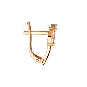 Золоті сережки з цирконієм куб. (01-200432972) фотографія