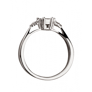 Золота каблучка з діамантами (01-200443772) фотографія