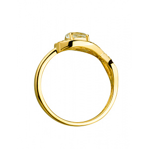 Золотое кольцо с цирконием куб. (01-200443872) фотография