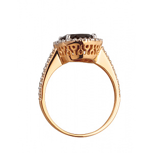 Золотое кольцо с кварцем (01-200449072) фотография