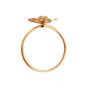 Золотое кольцо с цирконием куб. (01-200542672) фотография