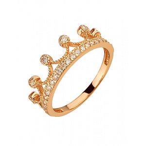 Золота каблучка з цирконієм куб. (01-200599972) фотографія