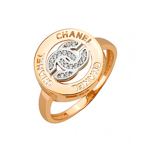 Золота каблучка з фіанітом (цирконієм куб.) (01-200841872) фотографія