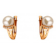 Золоті сережки з перлиною  та  фіанітом (цирконієм куб.) 01-200858072 фотографія 1