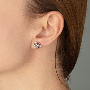 Золоті сережки з фіанітами (2б_с-230) фотографія