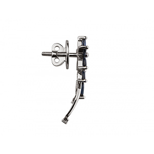 Золоті сережки з діамантами  та  корундами (01-18751073) фотографія