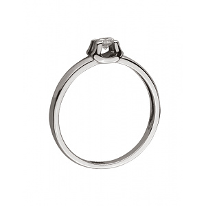 Золота каблучка з діамантом (01-18869473) фотографія