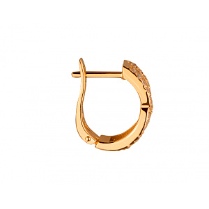 Золоті сережки з цирконієм куб. (01-19156273) фотографія