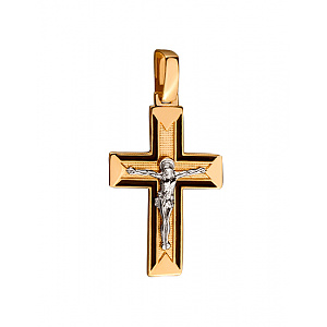 Золотий хрестик з емаль (01-19272473) фотографія