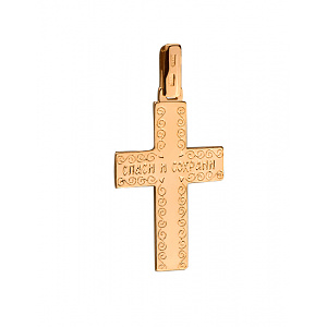 Золотий хрестик з емаль (01-19272473) фотографія