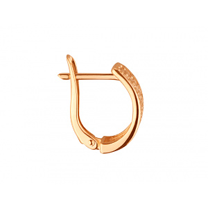 Золотые серьги с цирконием куб. (01-19326373) фотография