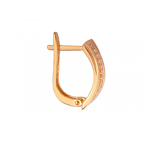 Золотые серьги с цирконием куб. (01-200243973) фотография