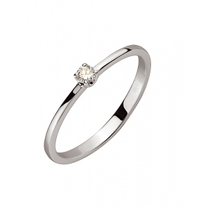 Золотое кольцо с бриллиантом (01-200438273) фотография