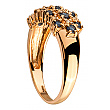 Золотое кольцо с бриллиантами  и  корундами 01-200512273 фотография 2