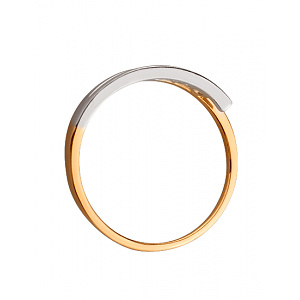 Золотое кольцо с цирконием куб. (01-200530773) фотография