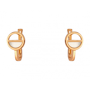 Золоті сережки з перламутром (01-200552673) фотографія