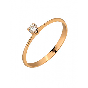 Золота каблучка з діамантом (01-200581673) фотографія