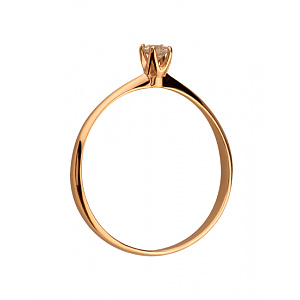 Золота каблучка з діамантом (01-200581673) фотографія