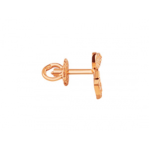 Золоті сережки з фіанітом (цирконієм куб.) (01-200606473) фотографія