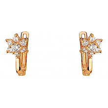 Золоті сережки з фіанітом (цирконієм куб.) (01-200745973)