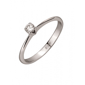 Золота каблучка з діамантом (01-200755473) фотографія